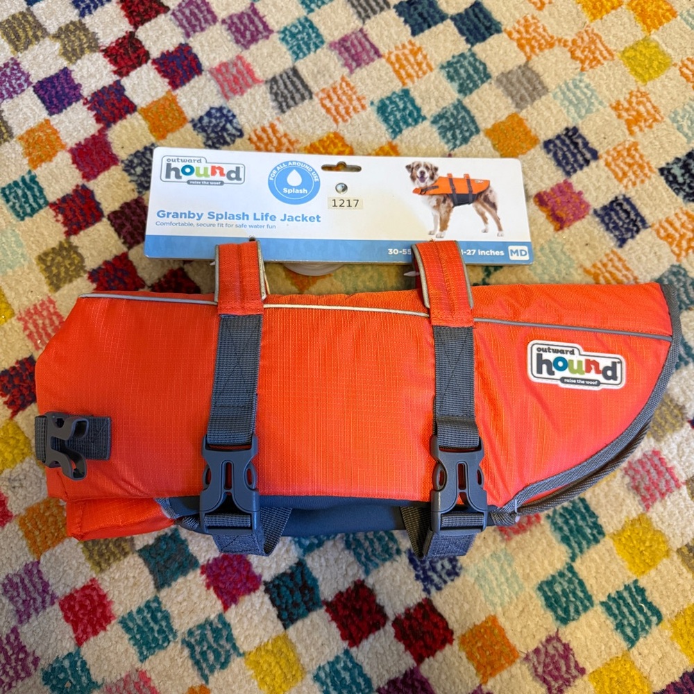 Outward Hound Granby Splash Dog Life Jacket - Orange